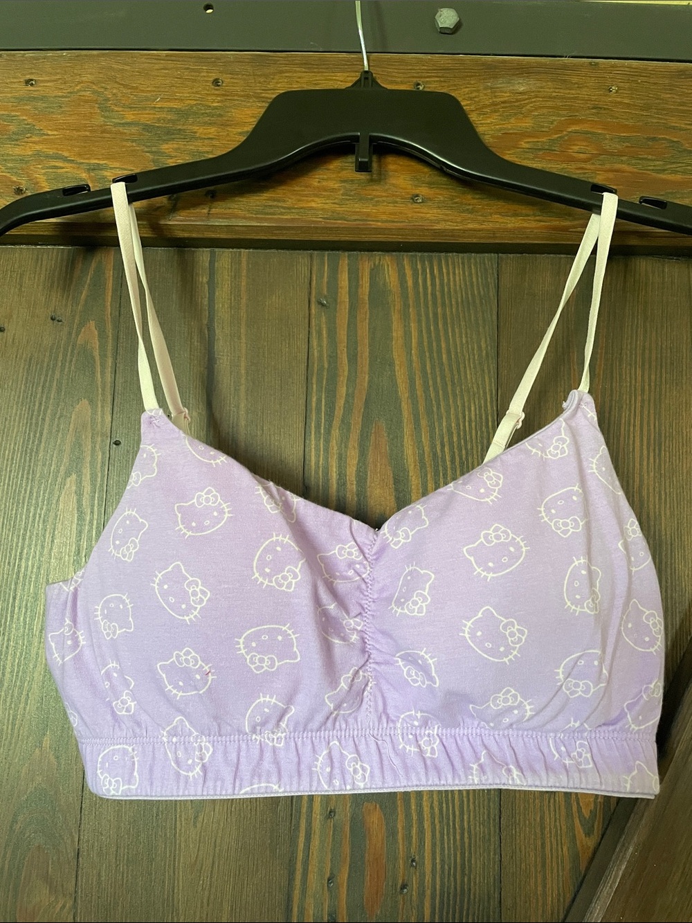 Hello Kitty Lavender Seamless bra with White Print
